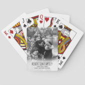 Volledige foto- en zwarte overlaytekst | Familie Pokerkaarten (Achterkant)