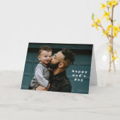 Volledige foto gepersonaliseerd bericht Vaderdag Kaart (Gele Bloem)