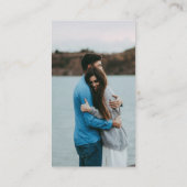 Volledige foto, gouden QR-code witte trouw-RSVD Informatiekaartje (Achterkant)