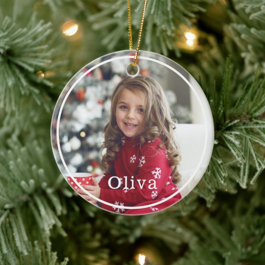 Volledige foto-indeling tot een minimum en moderne keramisch ornament (Boom)