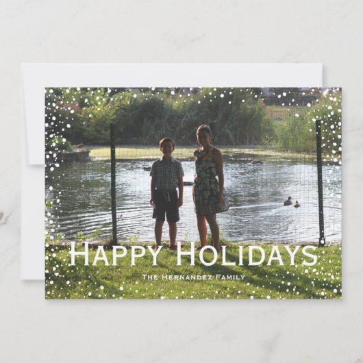 Volledige foto-insteekkaart feestdagenkaart (Voorkant)