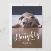 Volledige foto Lettered Script Ondeugende lijst Ke Feestdagenkaart (Voorkant)