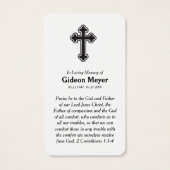 Volledige foto Memorial Prayer Kaart (Achterkant)