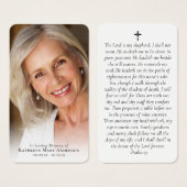 Volledige foto Memorial Prayer Kaart (Voorkant /achterkant)
