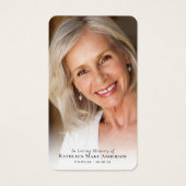 Volledige foto Memorial Prayer Kaart (Voorkant)