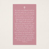 Volledige foto Memorial Prayer Kaart (Achterkant)