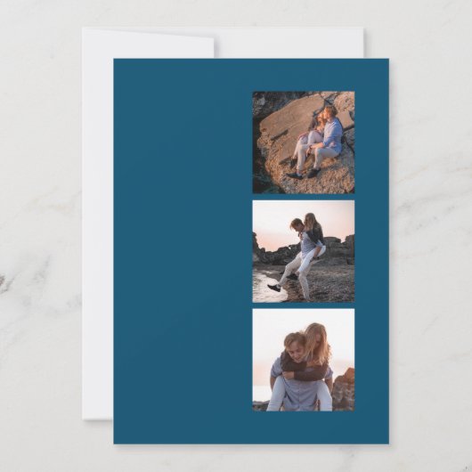 Volledige foto met 3 op Terug sparen de Datum Kaart (Achterkant)