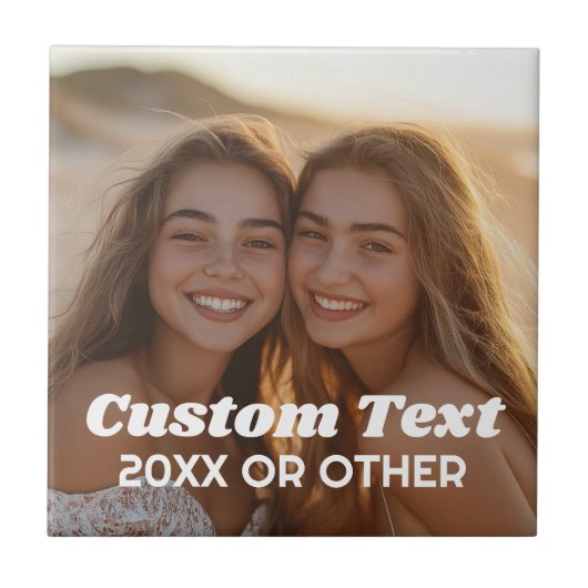 Volledige foto - met aangepaste tekst tegeltje (Voorkant)