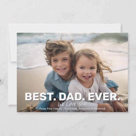 Volledige foto met beste vader ooit - Whimsical Gr Aankondiging (Voorkant)