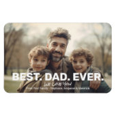 Volledige foto met beste vader ooit - Whimsical Gr Magneet (Horizontaal)