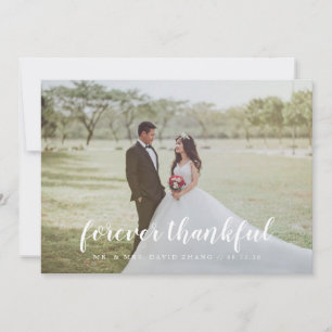 Volledige foto met briefing Dank je huwelijk Bedankkaart
