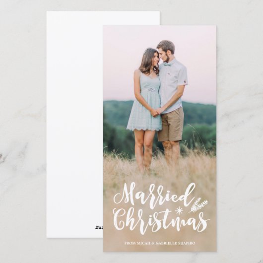 Volledige foto met kerstfoto's feestdagenkaart (Voorkant / Achterkant)