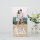 Volledige foto met kerstfoto's feestdagenkaart (Staand voorkant)