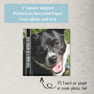 Volledige foto met maatwerk in zwart-wit magneet