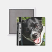 Volledige foto met maatwerk in zwart-wit magneet (Voorkant / Achterkant)