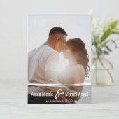 Volledige foto minimalistische geschilderde bruilo save the date (Staand voorkant)