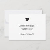 Volledige foto Modern Afstuderen Dank u Bedankkaart (Achterkant)