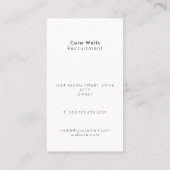 Volledige foto, modern zwart lijst visitekaartje (Achterkant)