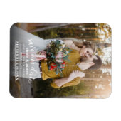 Volledige Foto Moderne Minimale Bruiloft Save the  Magneet (Horizontaal)