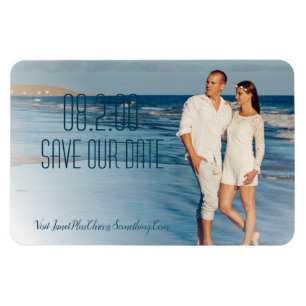 Volledige foto Moderne Save Our Date Photo Magnet Magneet