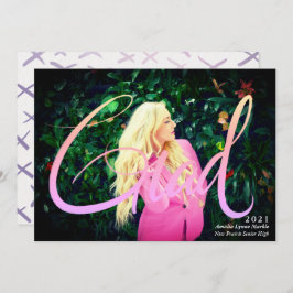 Volledige foto Neon 2 Afstudeerder overlay uitnodi