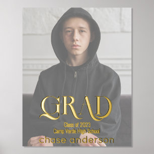 Volledige foto-overlay Afstudeerder Typografie Folie Afdrukken