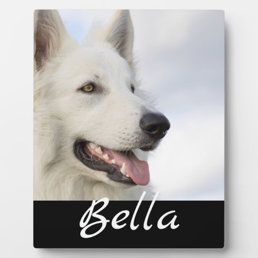 Volledige foto Pet Dog Aangepaste naam Keepomwille Fotoplaat (Voorkant)