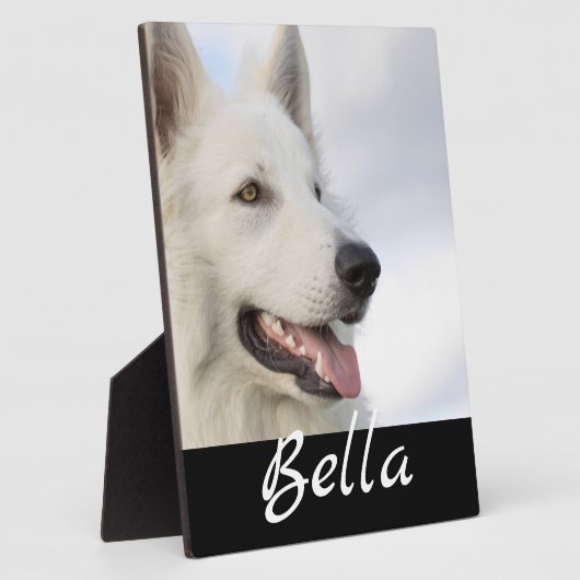 Volledige foto Pet Dog Aangepaste naam Keepomwille Fotoplaat (Zijkant)