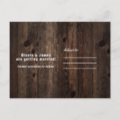 Volledige foto robuuste moderne donkere houten sav aankondigingskaart (Achterkant)