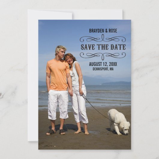 Volledige foto slaat de datum op save the date (Voorkant)