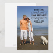 Volledige foto slaat de datum op save the date (Voorkant / Achterkant)