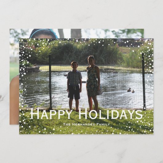 Volledige foto Sneeuwval aangepaste kaart (Voorkant / Achterkant)