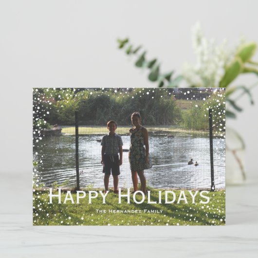 Volledige foto Sneeuwval aangepaste kaart (Staand voorkant)