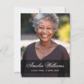 Volledige foto sympathie rouwbeklag dank u bedankkaart (Voorkant)