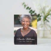 Volledige foto sympathie rouwbeklag dank u bedankkaart (Staand voorkant)