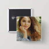 Volledige foto-upload vierkante button 5,1 cm (Voorkant /achterkant)