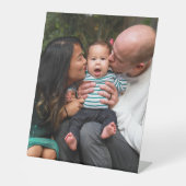 Volledige foto uploaden gepersonaliseerd reclamebord met voetstuk (Voorkant)