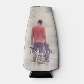 Volledige foto van beste vader op vaderdag flesjeskoeler (Voorkant)