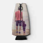 Volledige foto van beste vader op vaderdag flesjeskoeler (Achterkant)