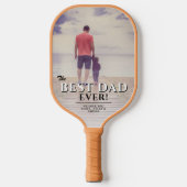 Volledige foto van beste vader op vaderdag pickleball paddle (Voorkant)