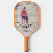 Volledige foto van beste vader op vaderdag pickleball paddle (Achterkant)
