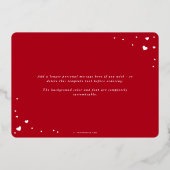 Volledige foto van de moderne Fijne Valentijnsdag Folie Feestdagenkaart (Achterkant)