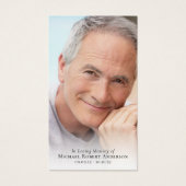 Volledige foto van Memorial Prayer Kaart (Voorkant)