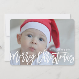 Volledige foto van Merry Kerstscript Feestdagenkaart