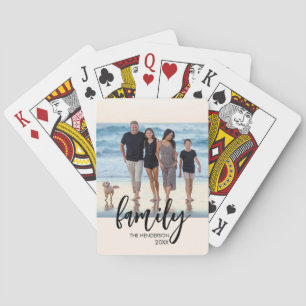 Volledige foto - Verticale aangepaste script famil Pokerkaarten