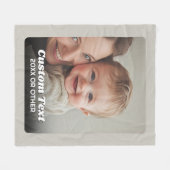 Volledige foto - Verticale aangepaste tekst Fleece Deken (Voorkant (Horizontaal))