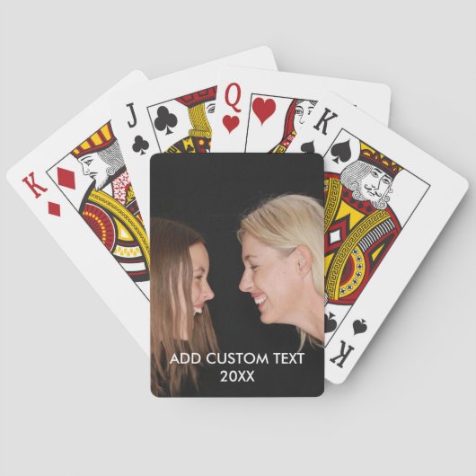 Volledige foto - Verticale aangepaste tekst Pokerkaarten (Achterkant)