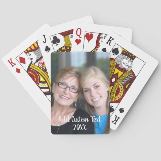 Volledige foto - Verticale aangepaste tekst Pokerkaarten (Achterkant)