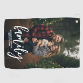 Volledige foto - Verticale aangepaste tekst voor d Golfhanddoek (Horizontaal)