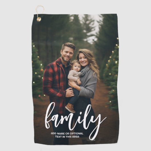 Volledige foto - Verticale aangepaste tekst voor d Golfhanddoek (Voorkant)